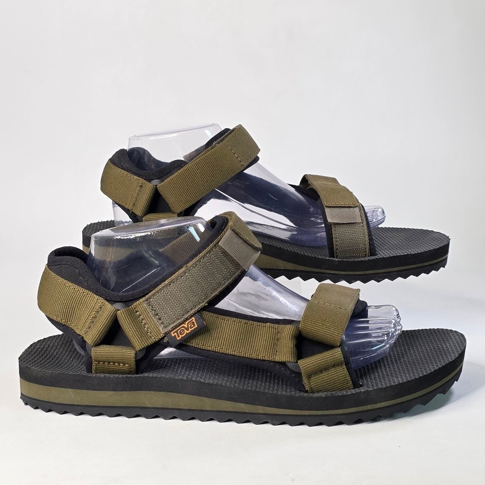 Teva Universal Trail Sandals Mens 10 Dark Olive Khaki Green Hiking Strappy Shoes